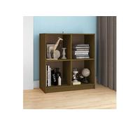 Bois de Pin Massif Buffet Marron Miel 70x33x76cm Armoire Etagère Livres vidaXL