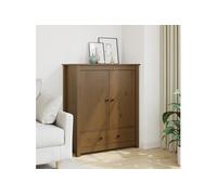Buffet Armoire Latérale Rangement Salon Marron Miel Bois Massif de Pin vidaXL