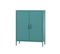 Buffet Métal Armoire de Rangement 2 Portes - VITO | 2 Étagères Réglables