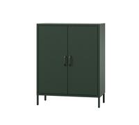 Buffet Métal Armoire de Rangement 2 Portes - VITO | 2 Étagères Réglables