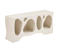 buffet meuble bas 4 niches coloris ivoire - Longueur 137 x Profondeur 36 x Hauteur 61,5 cm