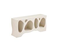 buffet meuble bas 4 niches coloris ivoire - Longueur 137 x Profondeur 36 x Hauteur 61,5 cm - -