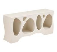 buffet meuble bas 4 niches coloris ivoire - Longueur 137 x Profondeur 36 x Hauteur 61,5 cm - PEGANE -