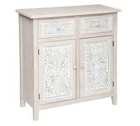 Buffet meuble de rangement 2 portes et 2 tiroirs - Longueur 80 x Profondeur 34 x Hauteur 85 cm