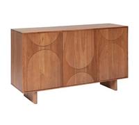 PEGANE Buffet, Meuble de Rangement avec 3 Portes en Bois Coloris Marron - Longueur 150 x Profondeur 45 x Hauteur 90,5 cm