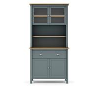 PEGANE Buffet, Meuble de Rangement avec 4 Portes et 2 tiroirs Coloris Vert Kaki, chêne - Longueur 90 x Profondeur 40 x Hauteur 180,50 cm