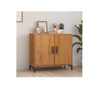 Buffet, Meuble de Rangement avec Compartiments, Armoire de Rangement, Organisateur Intérieur Salon, Marron Bois de Pin Massif