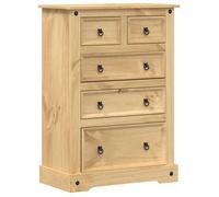 Buffet-Meuble de rangement-Commode Corona 80x43x114cm - Bois massif de pin NEUF - BM 1983654