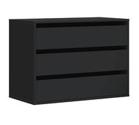 Buffet-Meuble de rangement-Commode d'angle noir 80x41x58cm - Bois d'ingénierie NEUF - BM 5955366