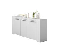 Buffet meuble de salle à manger de 3 portes coloris Blanc Artic -144 cm (longueur) x 80 cm (Hauteur) x 42 cm (Profondeur)