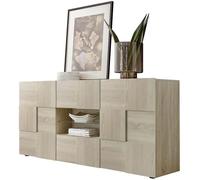 Buffet - MILANO - 2 portes - 2 tiroirs - Chêne Samoa 181 x 42 x 84 cm