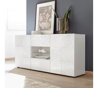 Buffet MIRO 2 portes 2 tiroirs, coloris blanc