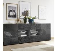 Buffet MIRO 2 portes 4 tiroirs, noir