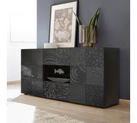 Buffet MIRO 2 portes et 2 tiroirs, noir