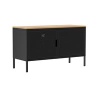 Buffet Moderne 2 Portes L100 cm en métal Noir