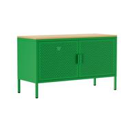 Buffet moderne 2 portes L100 cm en métal vert Punchy - Oviala