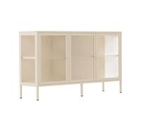 Buffet Moderne 3 Portes L140 cm en métal écru