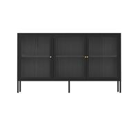 Buffet Moderne 3 Portes L140 cm en métal Noir