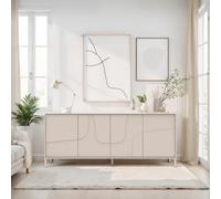 Buffet moderne 4 portes 205cm beige EROS
