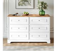 Buffet Moderne à Six Tiroirs, Design Minimaliste, Commode,Meuble de Rangement Pour Salon,Salle à Manger et