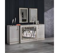 Buffet moderne avec 2x miroirs Designer Luxe Salon Meubles Commode JVmoebel