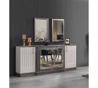 Buffet moderne avec 2x miroirs Designer Salon Meubles Bois Commode JVmoebel