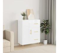 Buffet moderne avec 3 tiroirs et pieds en métal - Meuble de rangement pour salon ou couloir - Armoire brillante