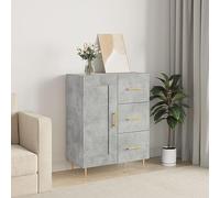 Buffet moderne avec 3 tiroirs et pieds en métal - Meuble de rangement pour salon ou couloir - Armoire brillante