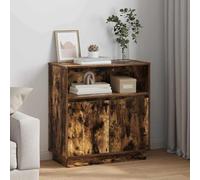 Buffet Moderne avec Éclairage LED et Rangement Multifonction, Meuble de Salon Élégant en Bois Ingénierie Finition Brillante, Design Contemporain pour Salle