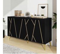 Buffet moderne, Buffet bas avec 3 portes de salon, Buffet bahut finition mate, Meuble de rangement, 140x40x80cm, Armoire de cuisine