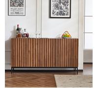 Buffet Moderne - Buffet de Salon - 150x40x80 cm - 3 Portes de Rangement - Buffet Bahut - Buffet Bas - Panneau de Porte Ondulé -