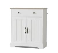 Buffet Moderne en Bois Blanc 75 cm avec étagères réglables et Portes - Armoire de Rangement élégante pour Salle à Manger, Cuisine ou entrée Blanc