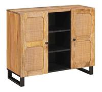 Buffet moderne en bois de mangue - vidaXL - Marron - 40x33,5x110 cm - Bois de mangue massif - 3 portes à charnières