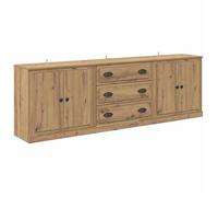 Buffet moderne en bois d'ingénierie - vidaXL - Bois Ancien - 210x35,5x67,5 cm - Avec tiroir - 4 portes