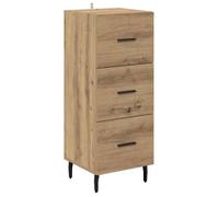 Buffet moderne en bois d'ingénierie - vidaXL - Chêne artisanal - 34x34,5x90 cm - Rangement ample - Design minimaliste