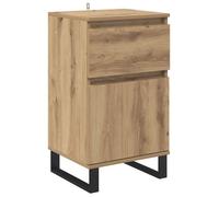 Buffet moderne en bois d'ingénierie - vidaXL - Chêne artisanal - 35x40x70 cm - Avec tiroir - 1 porte affleurante