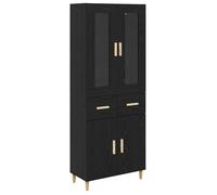 vidaXL Haut Armoire Montage mural 2 pcs Chêne noir Bois d'ingénierie