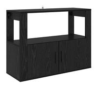 Buffet moderne en bois d'ingénierie - vidaXL - Chêne Noir - 80x30x60 cm - 2 portes - Étagères intégrées