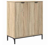 Buffet moderne en bois d'ingénierie - vidaXL - Chêne Sonoma - 69,5x33x82 cm - Compartiments spacieux