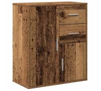 Buffet moderne en bois d'ingénierie - vidaXL - Vieux bois - 60x31x70 cm - 2 tiroirs - 3 étagères