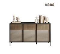 Buffet moderne en bois pour salon ou cuisine 156x40x86cm 3 portes Pitea