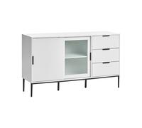 Buffet Moderne Minimaliste en MDF avec Pieds en Métal et 2 Portes Meuble de Salo