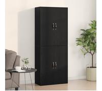 Buffet moderne - vidaXL - Bois noir - 4 portes - Finition matte - 69,5x34x180 cm