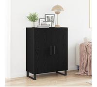 Buffet moderne - vidaXL - Chêne noir - 2 portes - Bois massif - Finition mate