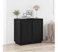 Buffet moderne - vidaXL - Chêne noir - 2 portes - Finition texturée - Espace de rangement