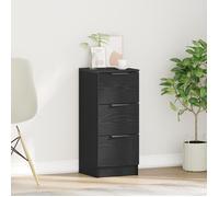 Buffet moderne - vidaXL - Chêne noir - 3 tiroirs - Finition mate - 70x30x70 cm