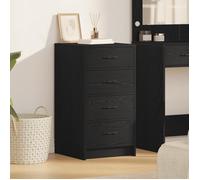 Buffet moderne - vidaXL - Chêne noir - 4 tiroirs - Bois d'ingénierie - Finition mate