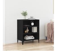 vidaXL Buffet Chêne Noir 57 x 35 x 70 cm Bois d'ingénierie, Meuble de Rangement, Buffet Tendance, Pratique et stylé, Parfait dans Les salles à Manger.