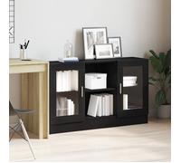 Buffet moderne - vidaXL - Chêne noir - 6 compartiments - Bois d'ingénierie - 120x30,5x70 cm