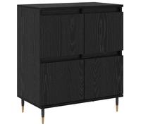 vidaXL Buffet avec stockage avec porte Noir 60 x 35 x 70 cm Bois d'ingénierie
